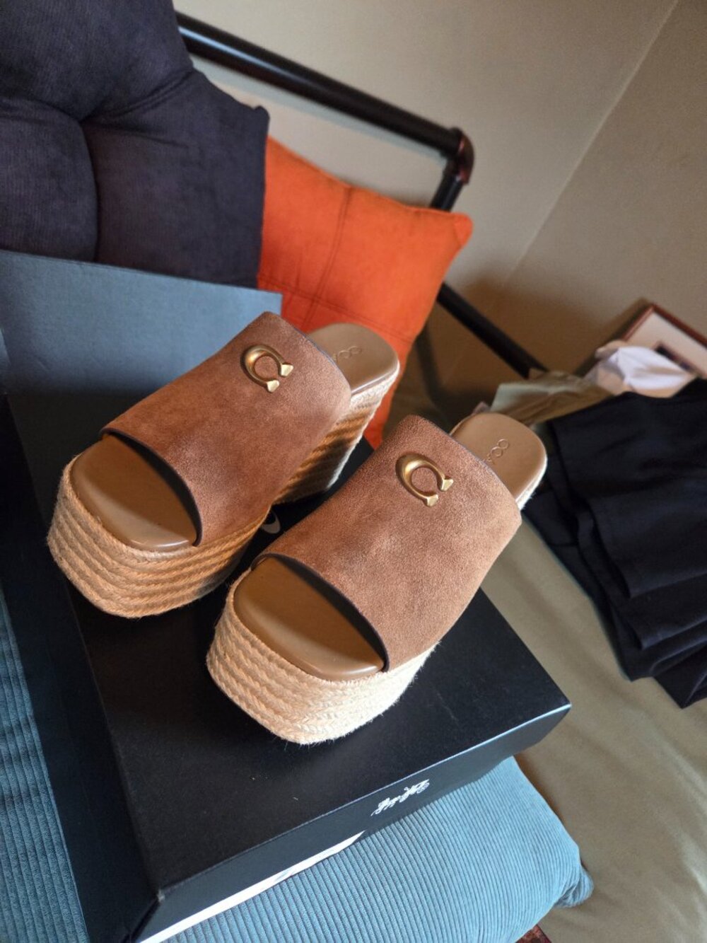 Coach Women's Platform Wedge Espadrille - Picture 1 of 3